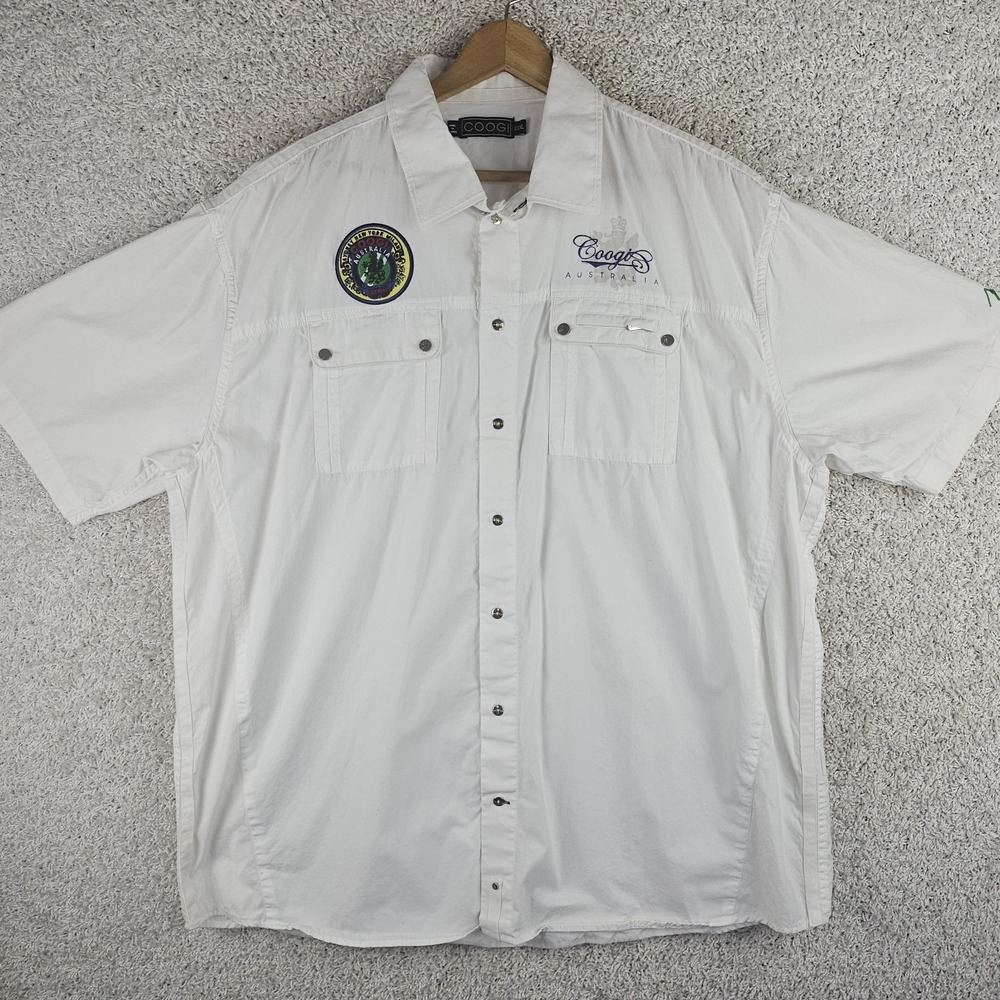 Vintage Coogi Australia Shirt New York Milan Sidney Patch Pockets 3XL Streetware